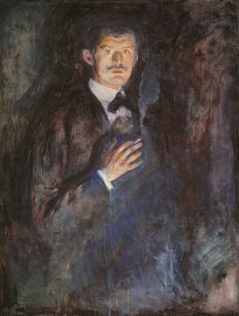 Edvard Munch : Self-Portrait with a Burning Cigarette